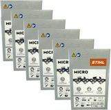 Stihl 6x 1/4" Picco Micro 3 (PM3) chaîne de scie 30 cm 1/4" P 1,1 mm 64 TG 6 pièces