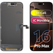 ZY Écran avec Touchscreen pour Apple iPhone 16 Pro Max, avec Cadre, Version LCD In-Cell IC Movable, Noir