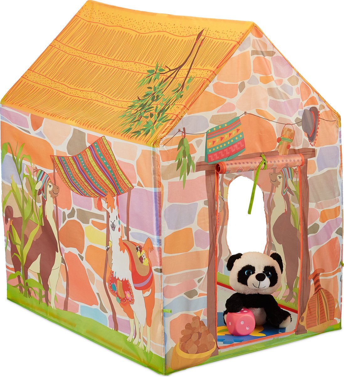 Relaxdays speeltent lama - speelhuis kinderkamer - kindertent indoor - kinderspeeltent