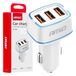 Icecat Chargeur de voiture avec 3 ports USB-A, 30W, charge rapide (QC), design élégant, haute qualité