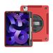 Hoes voor iPad Pro 11 en Air 4/5 10.9 drievoudige bescherming volledige bescherming TPU-hoes met 360° draaistandaard, polsband en pensleuf, rood