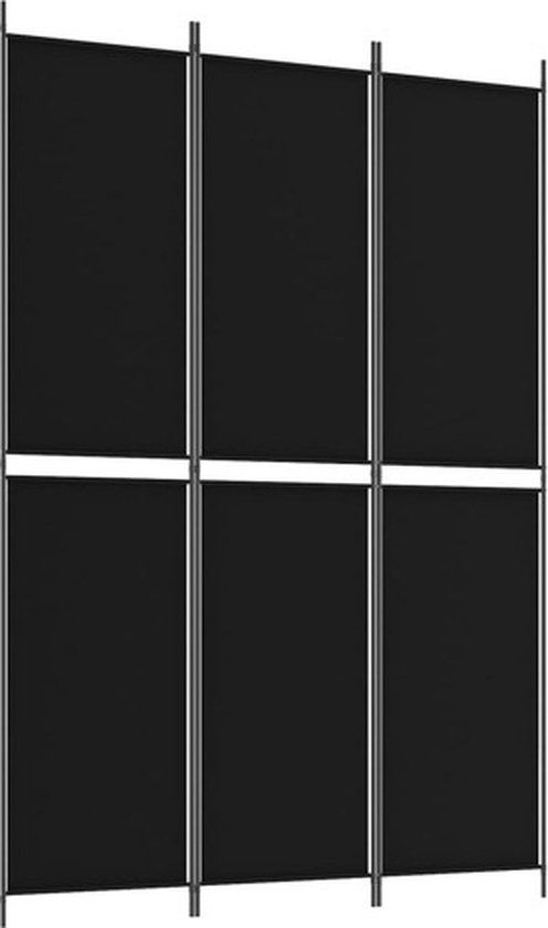 vidaXL Kamerscherm met 3 panelen 150x220 cm stof zwart