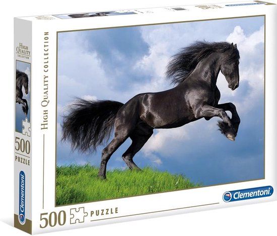 Clementoni Puzzle 500 Pieces - Black Horse - Ages 10+