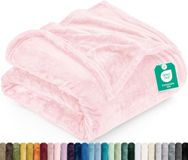 Utopia Bedding Roze deken polar fleece 300 GSM luxe deken voor bank, bed, antistatisch, zacht en pluizig (228 x 228 cm)