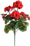 Merkloos Kunstbloem geranium 45 cm, rood