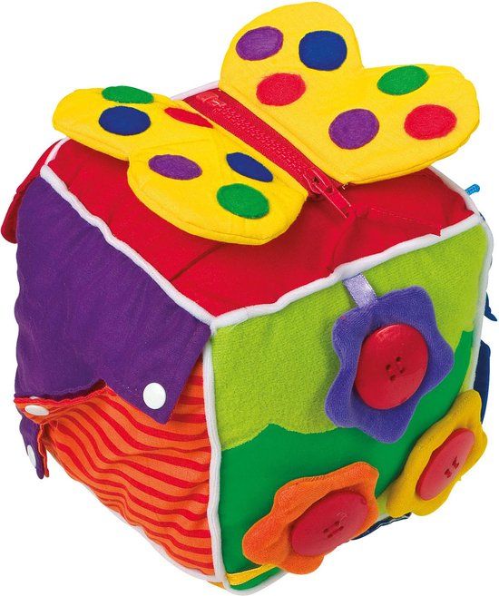 Small Foot - Baby Kubus Natuur Pluche - Educatief spel - 0.17 kg