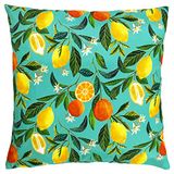 Evans Lichfield Oranje bloesem Outdoor Polyester Gevuld Kussen, Multi, 43 x 43 cm