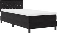 vidaXL Boxspringbed met matras, zwart, 90 x 200 cm, fluweel