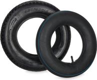 Merkloos Relaxdays kruiwagenband met binnenband - 4.00-8 - profiel - luchtband met ventiel - tot 150 kg