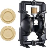 Shanghai Sishun Technology Co., Ltd Pompe à membrane double pneumatique - Pompe pneumatique pour huile usée/carburant - Débit 598 l/min - Hauteur de refoulement 79 m - Max 114 psi - Corps en aluminium - Pour diesel, graisse, kérosène, essence