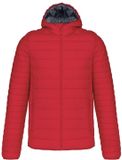 Kariban Men's lightweight hooded padded jacket K6110 - Red - XL