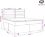 vidaXL Boxspringbed met matras Donkerbruin 140 x 190 cm Stof