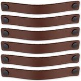 Brute Strength BIG save Leren handgrepen - Cognac - 6 stuks - 25 x 3 cm