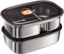 Unyqoos® Roestvrijstalen lunchbox set met compartimenten voor werk en school