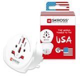 SKROSS World to USA Reisadapter met Amerikaanse standaardstekker en universeel stopcontact