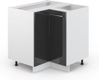 Vicco Fame-Line Hoekkast – 80.5 cm, WB Eik Antraciet Hoogglans