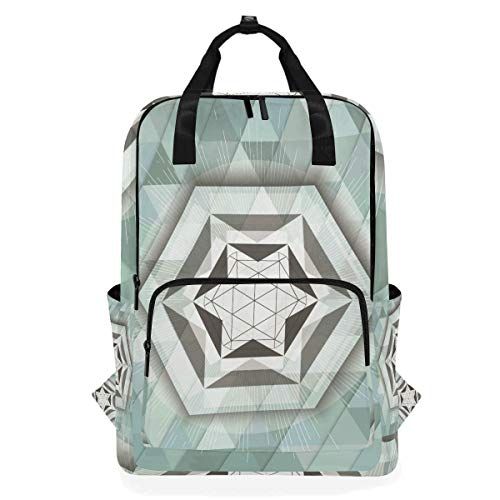 MONTOJ Travel Rugzak Koele Overlay Geometrische Figuur Patroon School Rugzak - 4773369073096