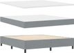 vidaXL Boxspringbed met hoofdeinde lichtgrijs 180 x 200 cm stof