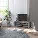 Stijlvolle Hanah Home Elegant tv-meubel grijs, 120 cm breed, 40 cm hoog, 30 cm diep, spaanplaat 100% melamine, 18 mm dik, wandmontage met meerdere planken