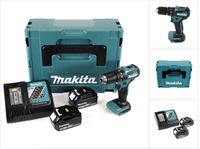 Makita DHP 483 RTJ accu klopboormachine 18 V 40 Nm in Makpac + 2x 5,0 Ah accu + oplader