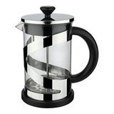 Café Olé Classico Chroom Cafetière, 800 ml / 3 mokken / 6 espressokopjes, French Press-koffiezetapparaat, roestvrijstalen gaasfilter, glazen behuizing, chromen afwerking