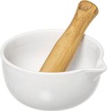 Secret de Gourmet Vijzel met stamper keramiek D12 x H6,5 cm - Kruiden maler - Specerijen maler
