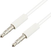 Merkloos Câble audio double jack mâle/mâle 3,5 mm longueur 1 m - Blanc