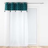 Douceur d'intérieur Palmina Blue Curtain with Eyelets, 140 x 280 cm
