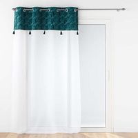 Douceur d'intérieur Palmina Blue Curtain with Eyelets, 140 x 280 cm