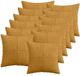 vidaXL Kussensloop 12 stuks ALMELO Geel 40 x 40 cm corduroy