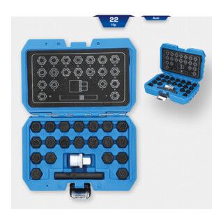 Brilliant Tools Velgslotassortiment voor Audi, 22-dlg