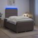 Maison Exclusive - Lit boxspring LED avec matelas taupe 120 x 200 cm en tissu