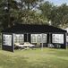 Maison Exclusive tente de réception pop-up, 574 x 289 x 245 cm, noir