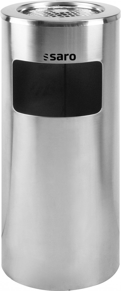 Saro AF 202 AS - Vuilnisbak - 20 liter - Zwart, Roestvrijstaal