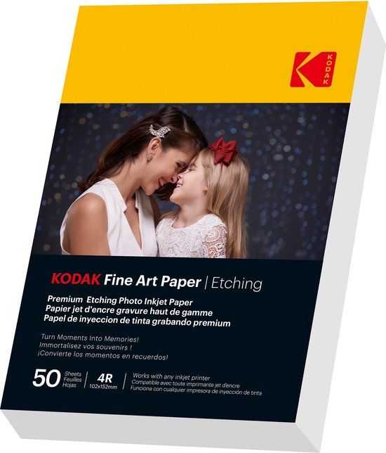 KODAK Fine Art Etching Paper - 10 x 15 cm (A6) - 50 Sheets - 210 gsm