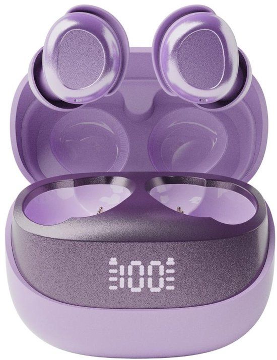 pocobob Z draadloze oortjes - Purple Amatista - Bluetooth 5.3 - In-Ear - 30 uur batterijduur