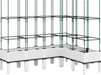 vidaXL Plantenbak met latwerk 160x120x142,5 cm polypropeen wit