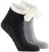 Apollo Chaussettes d'intérieur pour enfants - Lot de 2 - Noir/Gris - Taille unique