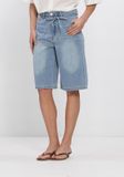 OBJECT wide leg regular waist short light blue denim