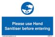 Gebruik Hand Sanitiser voordat u