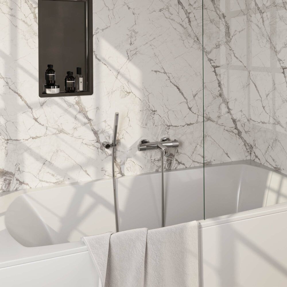 Brauer Chrome Carving opbouw baddouche met staafhanddouche chroom