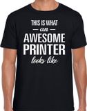 Bellatio Decorations Shoppartners Bv Awesome / geweldige printer cadeau t-shirt zwart - heren - drukker kado / verjaardag / beroep cadeau shirt XL