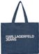 Karl Lagerfeld Jeans Ew Logo Shopper Tas Blauw