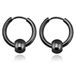 LGT JWLS Lookinggoodtoday Stalen oorringen Flexible Bead Black-14mm