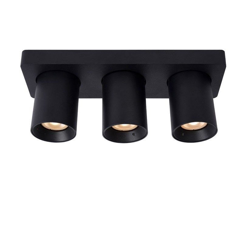 Lucide Nigel Spotlamp - 3-lichts - Zwart - Aluminium - 2020 Model