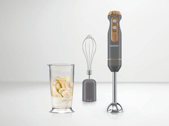 Silvercrest Staafmixer - 600W - 2-in-1 - RVS - Incl. maatbeker