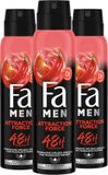 Fa Men Deodorant Spray Attraction Force - 3 x 150 ml - Voordeelverpakking