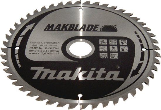 Makita zaagblad voor hout 216mmx30x48T