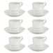 Set VESSIA Set van 6 koffiekopjes van wit porselein met Pl-collectie