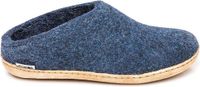Glerups pantoufle avec semelle en cuir - Bleu - Taille 41